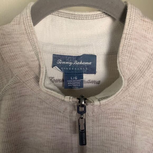 Tommy Bahama Reversible Half Zip - Picture 2 of 7